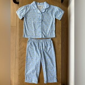 Carter's Light Blue and Yellow Lemon Toddler Pajama Set 18M